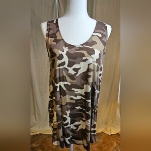 Zenana Oversized Camo Tank